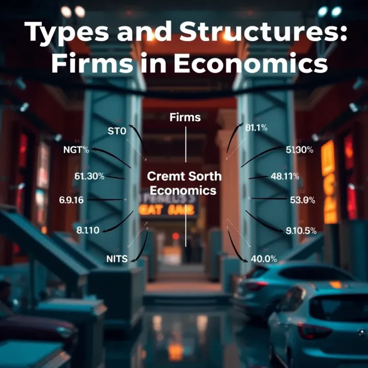 Diagram showing different types of firms based on size and structure within an economy