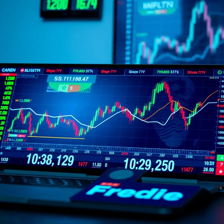 Illustration showing Nigerian and global stock market indexes with digital trading platforms