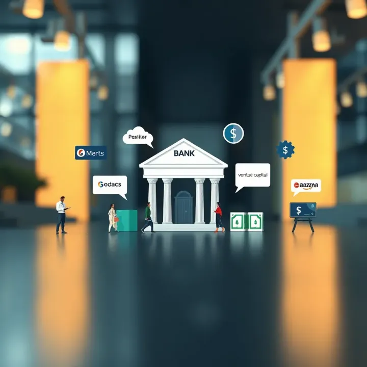 Illustration of diverse investment sources including banks, venture capital, and local funding options for Nigerian businesses