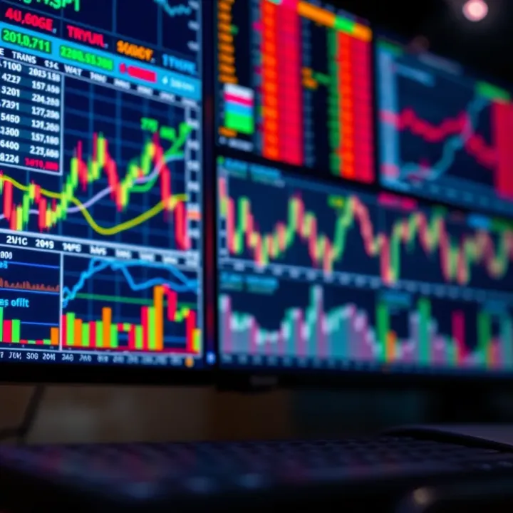 Illustration showing various trading charts and graphs depicting market trends relevant to Nigerian investors