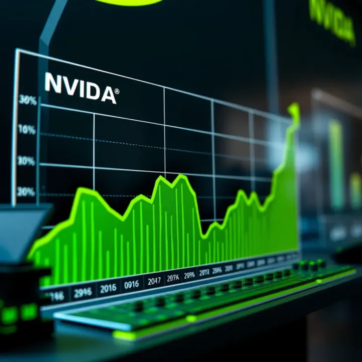 Graph illustrating NVIDIA Corporation's market growth and financial performance over recent years