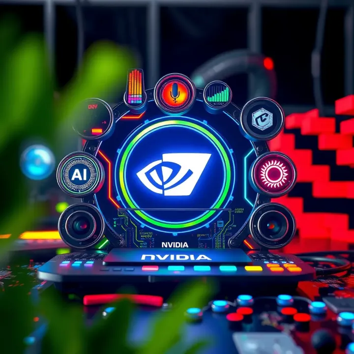 Visual representation of NVIDIA's technology ecosystem showcasing AI, gaming, and contributions to Nigeria's tech landscape
