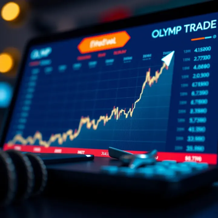 Graph showing upward trend in financial investment on digital platform