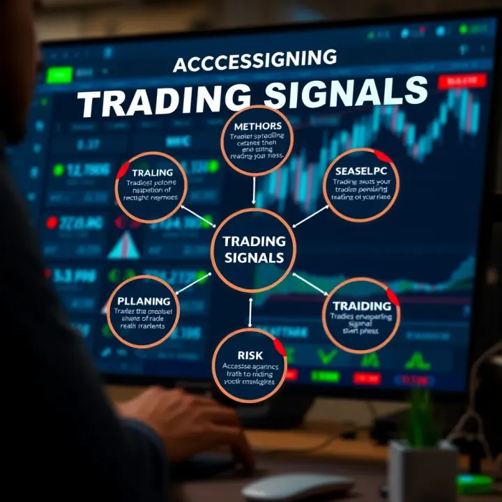 Diagram illustrating methods of accessing trading signals and their risk management