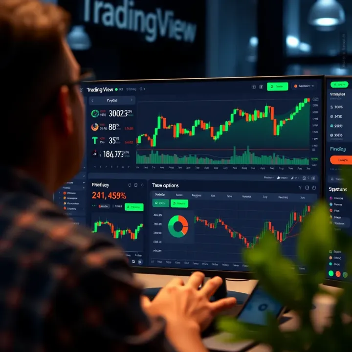 Interactive dashboard showcasing key TradingView tools enhancing binary options trading strategy