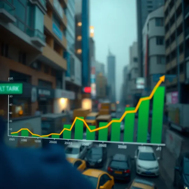 Graph illustrating challenges and opportunities in Nigeria's key markets with upward trends