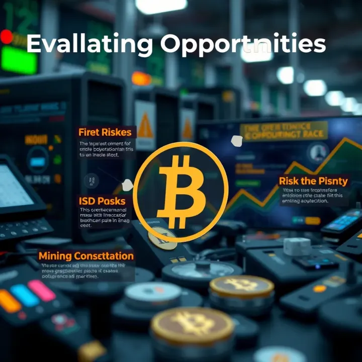 Visual representation of risks and opportunities in cryptocurrency mining ecosystem